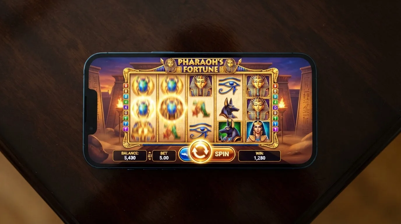 Pantalla de juego de la tragaperras Book of Dead de Play'n GO con los rodillos girando en un casino online